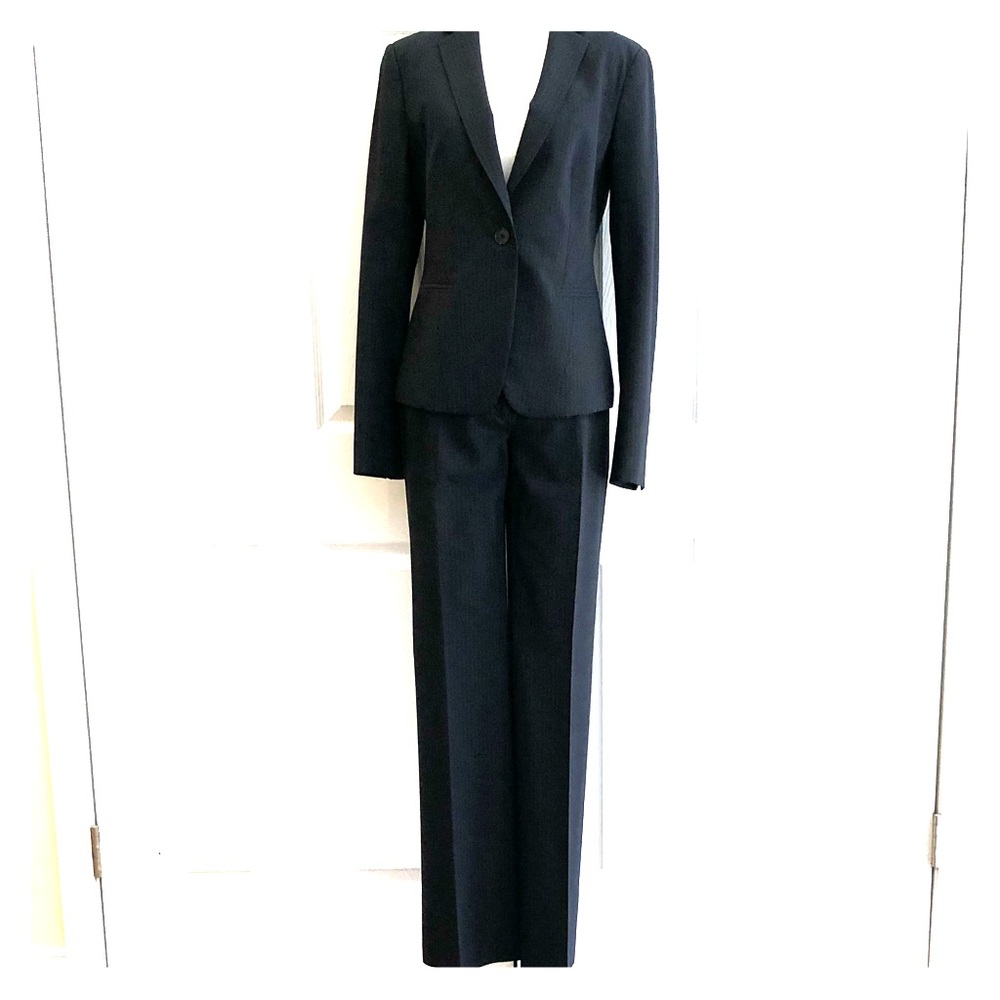 Ann Taylor Navy Blue pinstripe pants suit